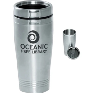 16 oz. Stainless Steel Tumbler Travel Mugs | https://www.bestnamebadges.com