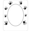 Oval Punch Out Picture Frame Magnet | https://www.bestnamebadges.com