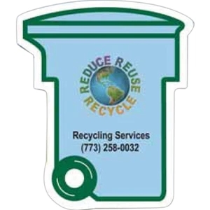 Go Green Recycling Bin Magnet | https://www.bestnamebadges.com