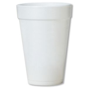 White styrofoam tumbler - 20 oz