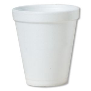 White sytrofoam tumbler - 8 oz