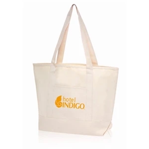 Front Pocket Canvas Tote Bag | https://www.bestnamebadges.com