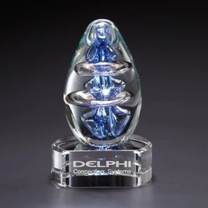 Atom w/ Clear Base | https://www.bestnamebadges.com