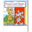 Practice Good Manners Coloring and Activity Book | https://www.bestnamebadges.com
