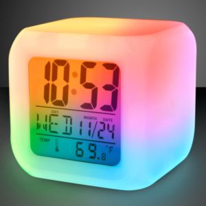 Light up alarm clock