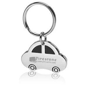 Car Shape Metal Keychain | https://www.bestnamebadges.com