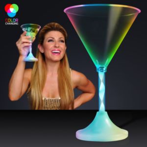 Spiral stem cocktail glass - martini