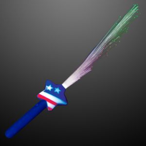 Fiber Optic Stars & Stripes Wands