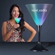LED Martini Glass with Classy Black Base | https://www.bestnamebadges.com