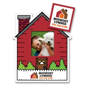 House Picture Frame Magnet - Rect Punch Out | https://www.bestnamebadges.com