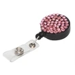 Bling Rhinestone Round Badge Reels w/ Bulldog Clip backing | https://www.bestnamebadges.com