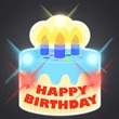 Happy Birthday Cake LED Pin Blinkies | https://www.bestnamebadges.com
