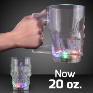20 oz. Flashing LED Big Skull Mug