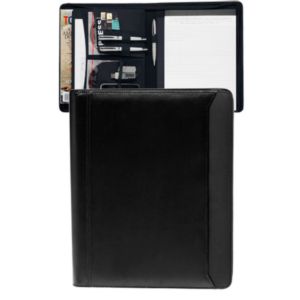 Textured Accent Zippered Portfolios | https://www.bestnamebadges.com