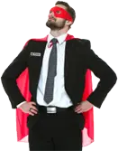 Best Name Badges superhero mascot
