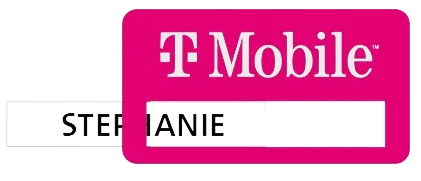 T-Mobile custom window name badge
