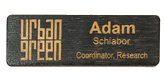 Urban Green Wood Name Tag