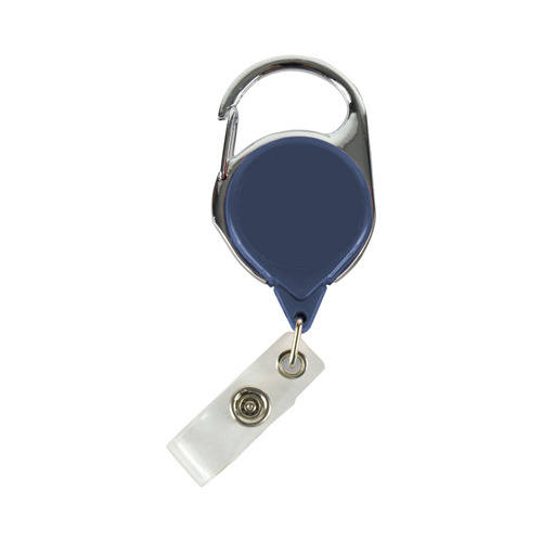 No-Twist Carabiner Badge Reel-Navy_Blue | https://www.bestnamebadges.com