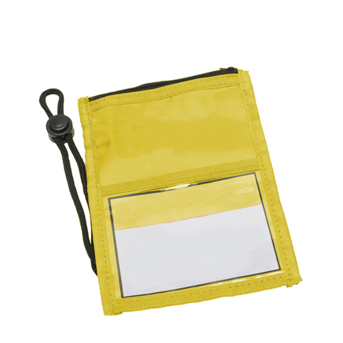 Neck Wallet with Rope Lanyard-Yellow | https://www.bestnamebadges.com