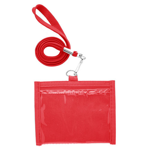 D Ring Small Economy Convention Wallet-Red | https://www.bestnamebadges.com