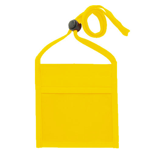 Small Front Window Neck Wallet-Yellow | https://www.bestnamebadges.com