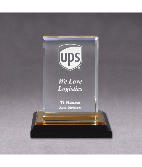 Beveled Acrylic Impress Award-Gold | https://www.bestnamebadges.com