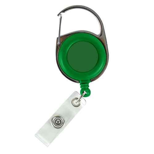 Blank Carabiner Badge Reel-Green | https://www.bestnamebadges.com