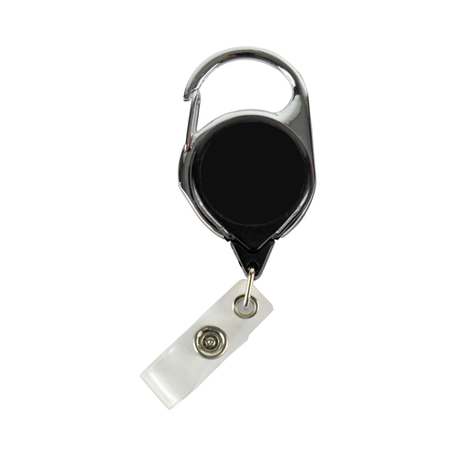 No-Twist Carabiner Badge Reel-Black | https://www.bestnamebadges.com