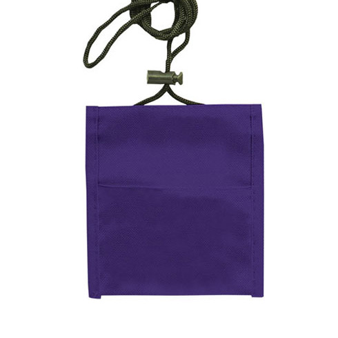 Medium Neck Wallet with Adjustable Cord Lanyard-Purple | https://www.bestnamebadges.com
