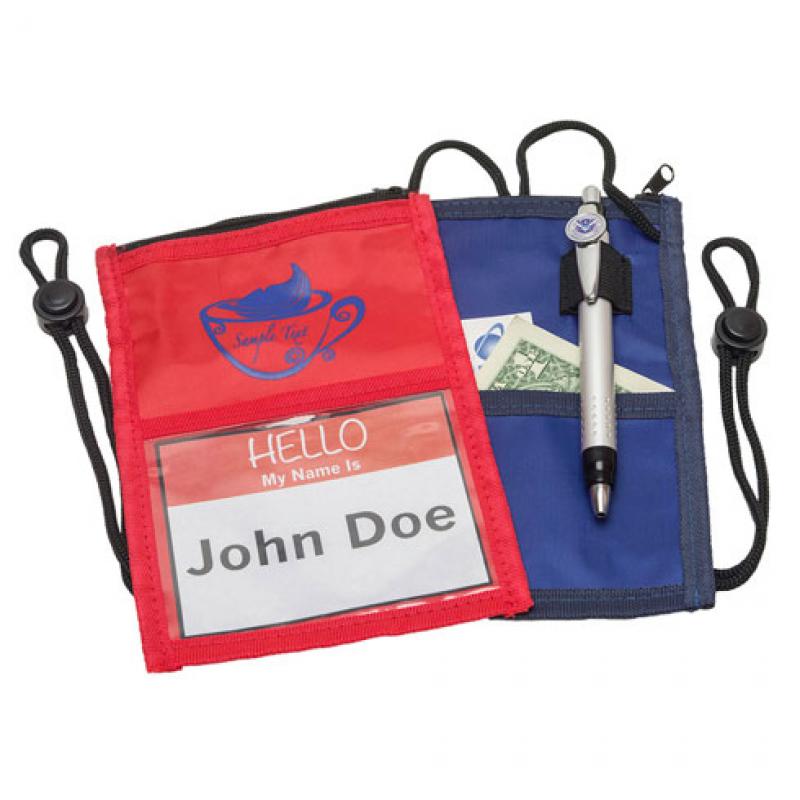 Neck Wallet with Rope Lanyard | https://www.bestnamebadges.com