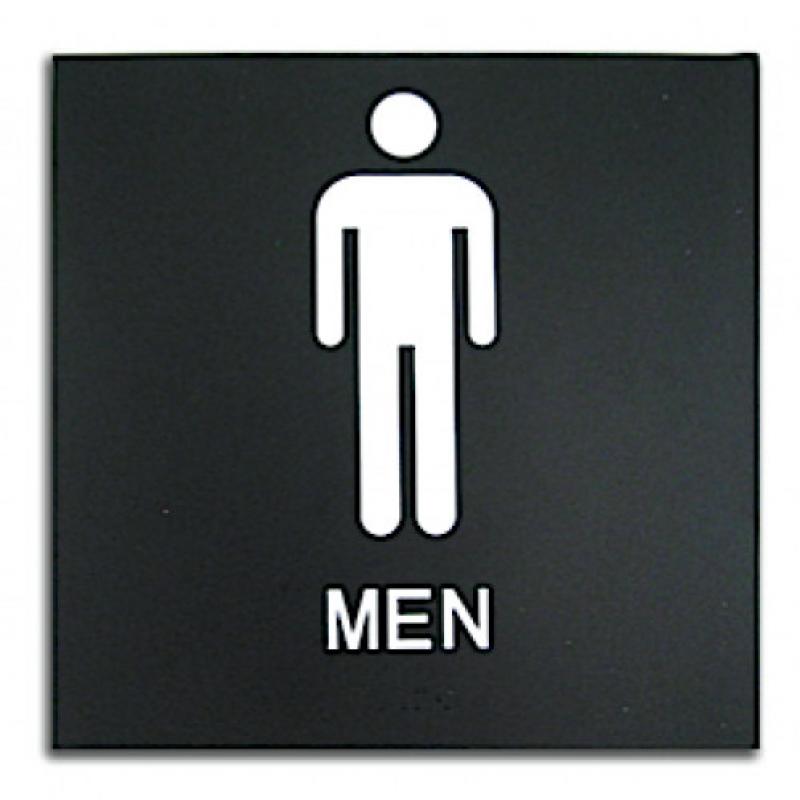Primo Mens Restroom ADA Braille Sign | https://www.bestnamebadges.com