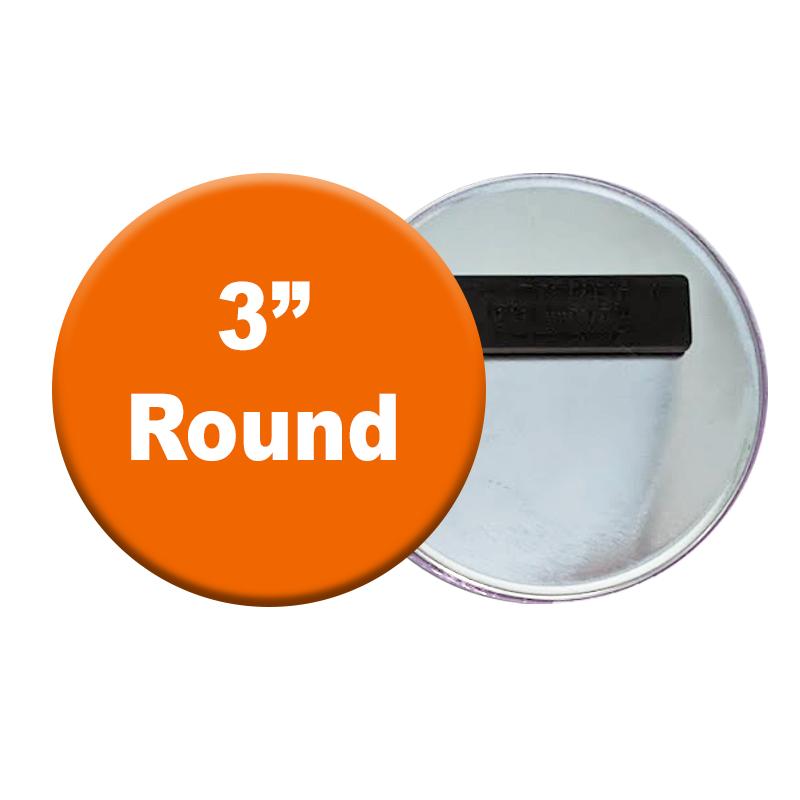 3 Inch Round Magnetic Button | https://www.bestnamebadges.com