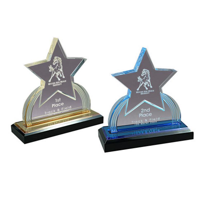 Geo Star Acrylic Impress Award | https://www.bestnamebadges.com