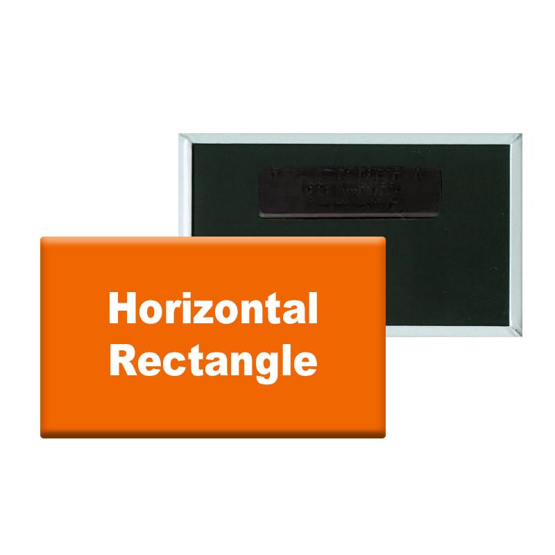 Horizontal Rectangle Magnetic Button | https://www.bestnamebadges.com