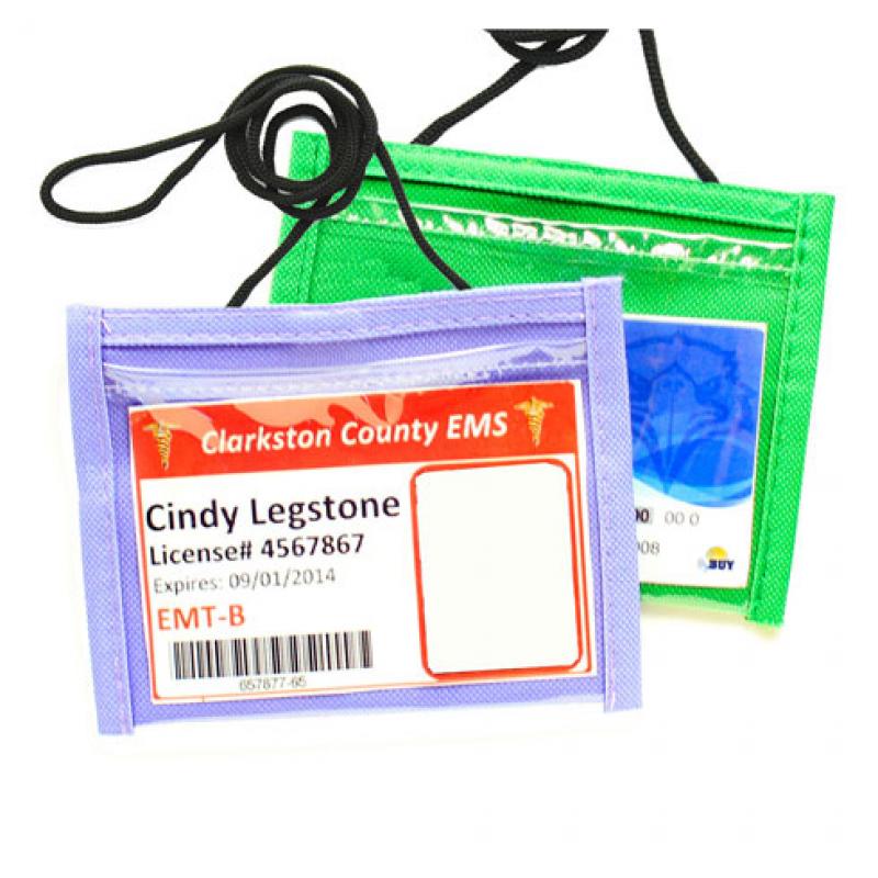Small Economy Neck Pouch with Cord Lanyard | https://www.bestnamebadges.com