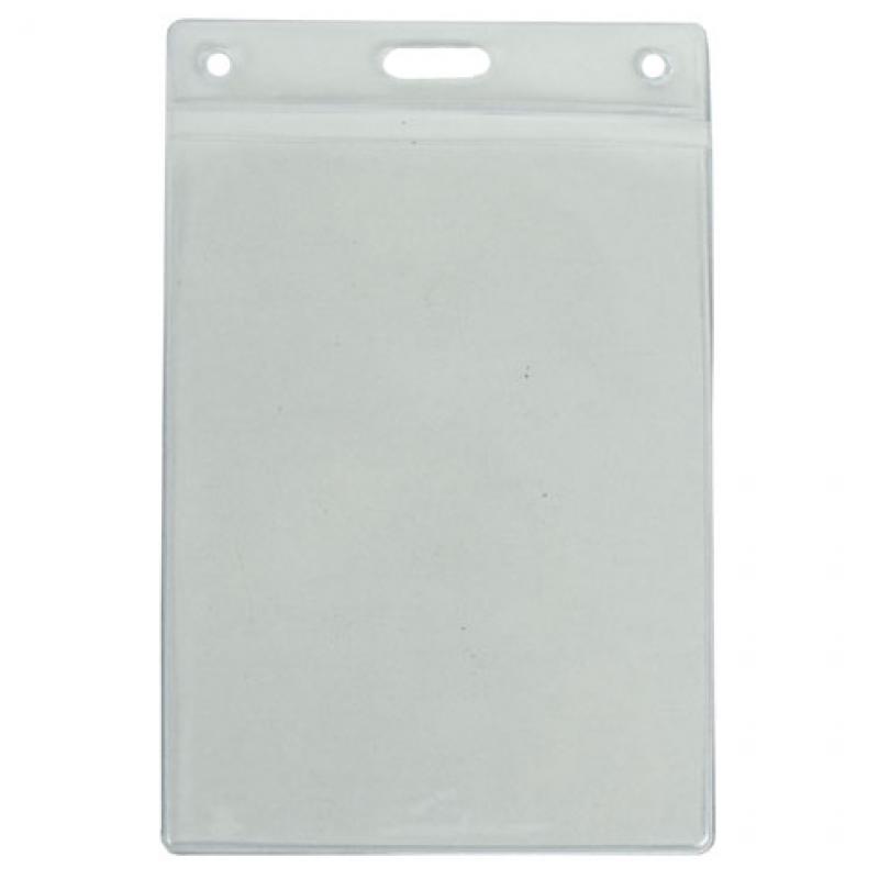 3.6 x 2.25 Inch Vertical Vinyl Badge Holder with Slot