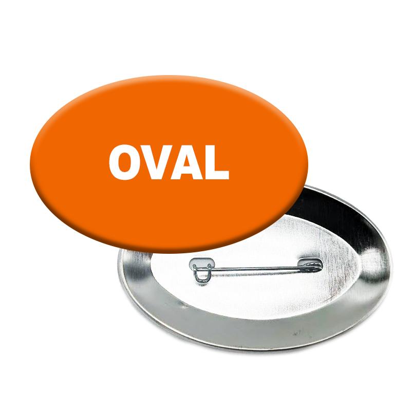 Oval Pin Button | https://www.bestnamebadges.com