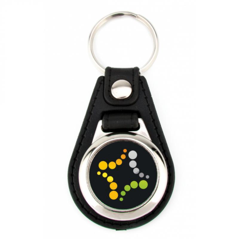 Teardrop Leatherette Keychain