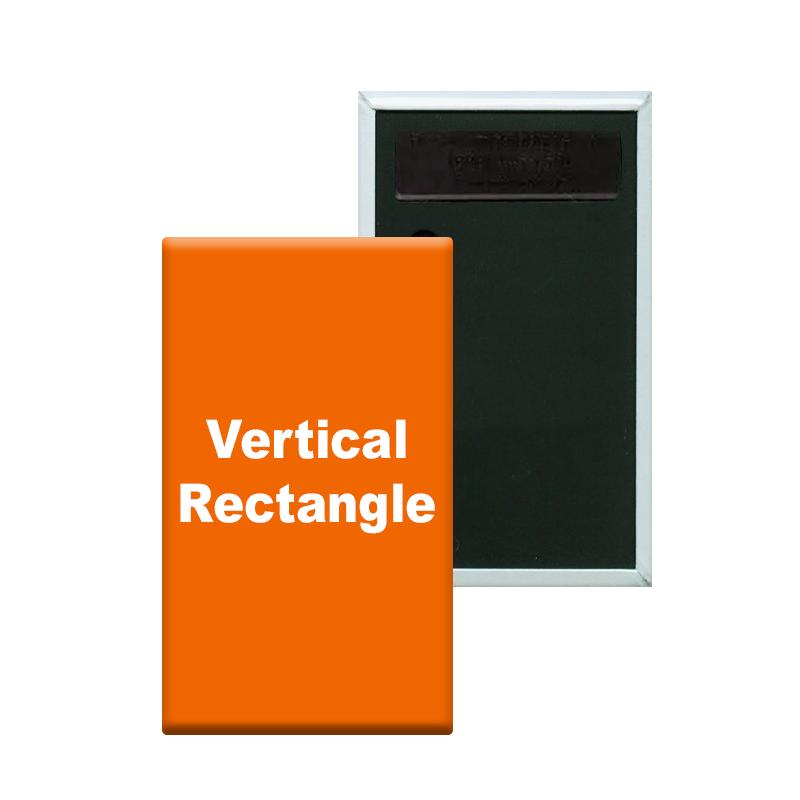 Vertical Rectangle Magnetic Button | https://www.bestnamebadges.com