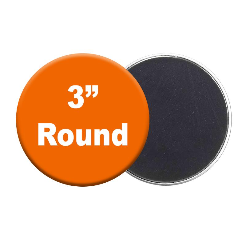 3 Inch Round Fridge Magnet Button