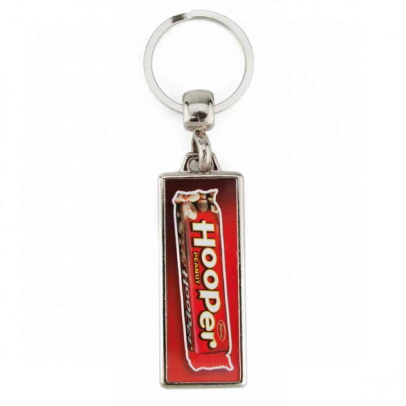 Skinny Rectangle Keychain Double Sided | https://www.bestnamebadges.com