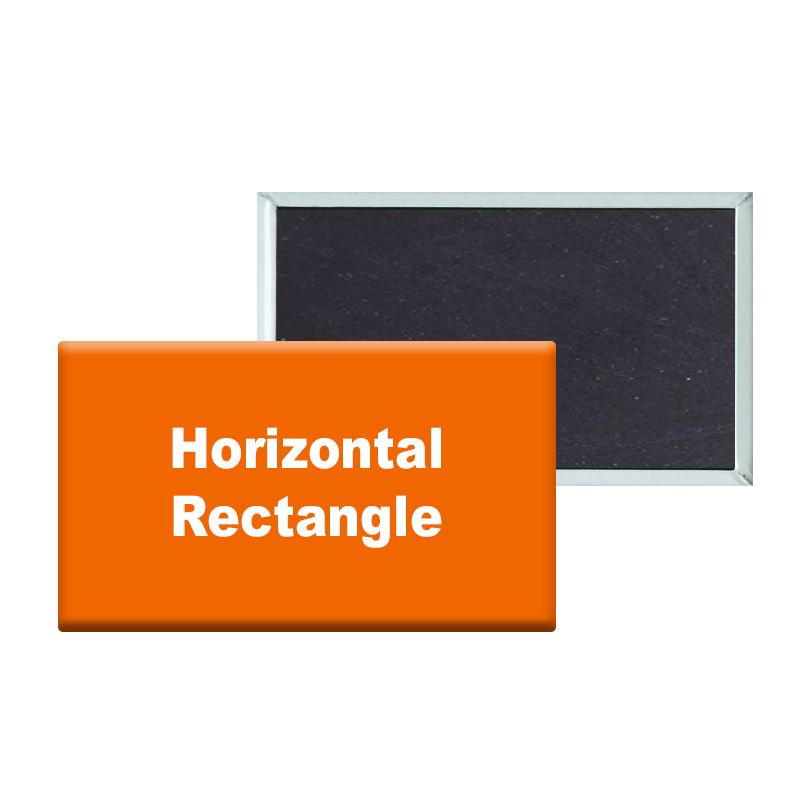 Horizontal Rectangle Fridge Magnet Button