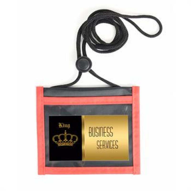 Two Tone Small Economy Neck Wallet | https://www.bestnamebadges.com