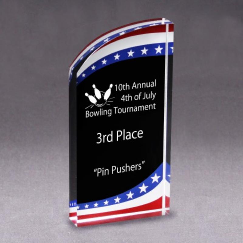 Patriot Acrylic Award | https://www.bestnamebadges.com