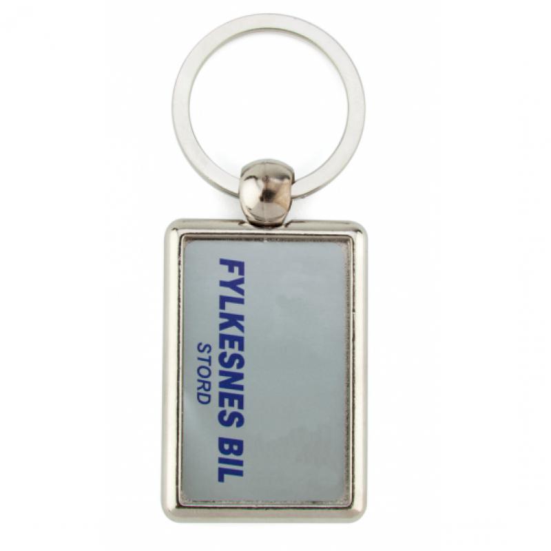 Double Sided Rectangle Key Chain | https://www.bestnamebadges.com