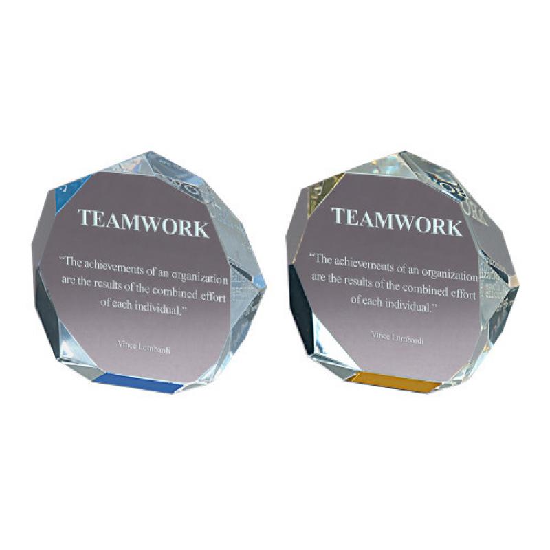 Octagon Bevel Acrylic Impress Award | https://www.bestnamebadges.com