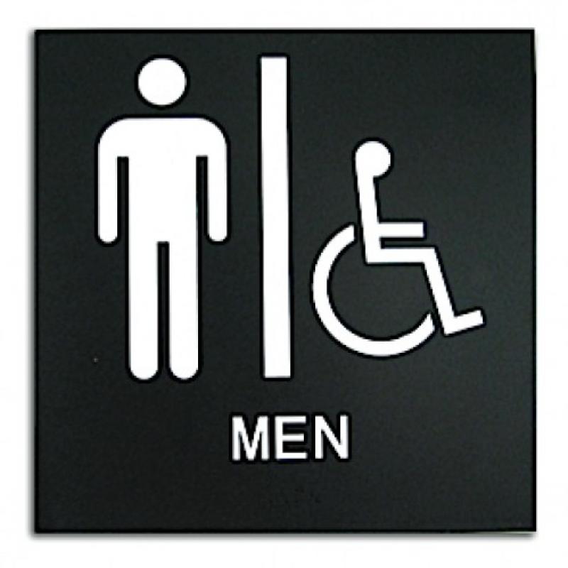 Primo Mens Handicap Accessible ADA Sign | https://www.bestnamebadges.com